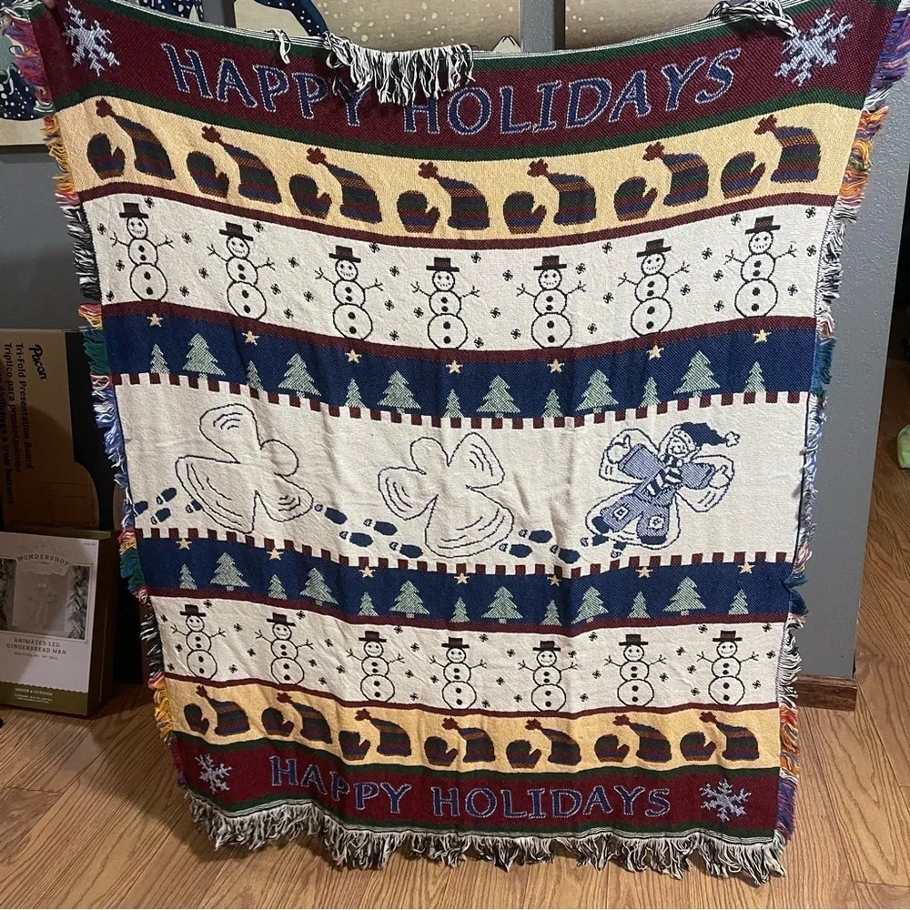 Christmas Tapestry Throw Blanket